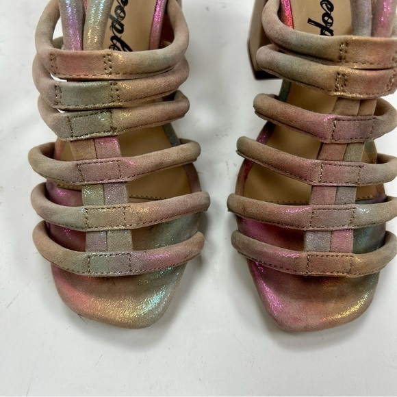 Free People Colette Block Heel Cage Slingback Sandals Size 36.5/6.5 - Picture 3 of 12